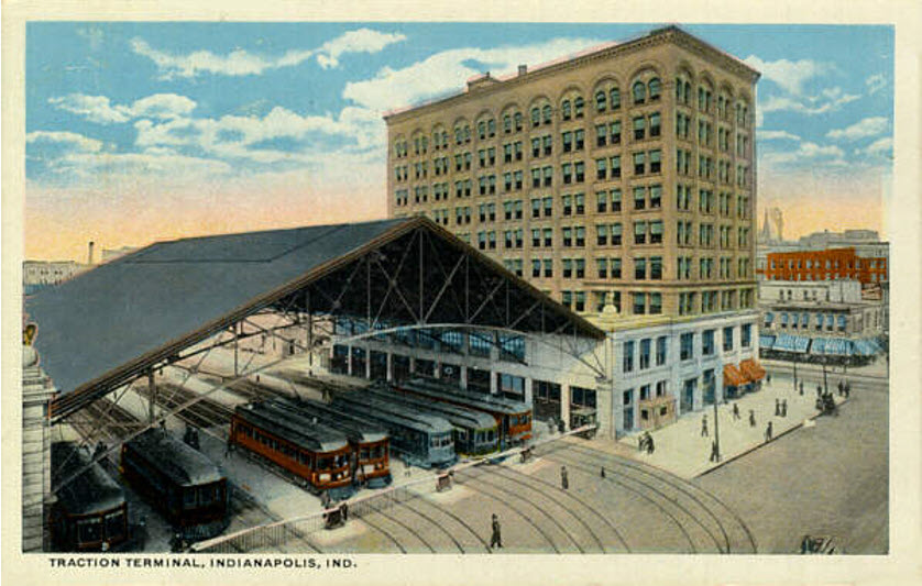 Archival photograph of the Indianapolis Traction Terminal
